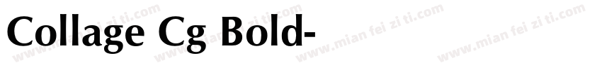 Collage Cg Bold字体转换